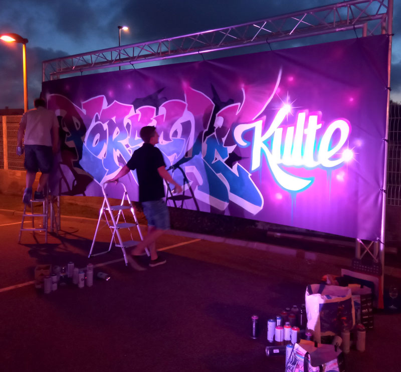 animation graffiti centre Porsche montpellier